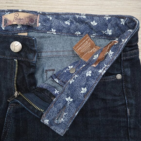 Paige Benedict + Canyon Straight Leg Low Rise Jeans Women's Raw Denim Western 26 - Picture 5 of 10